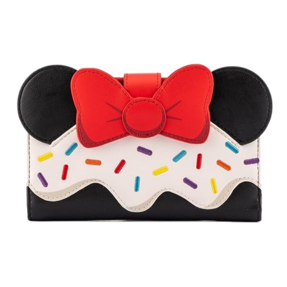 Loungefly Disney Minnie Sweets Collection Cosplay Flap Wallet‎ Sprinkle Cupcake